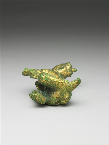 韓國 朝鮮時代 十四－十九世紀 銅鎏金人物跪坐像