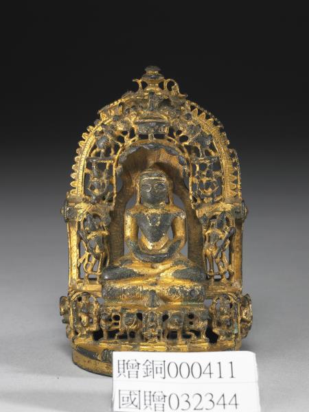 西印度 古加拉特 十~十二世紀 銅鎏金耆那教主巴濕伐那陀神龕