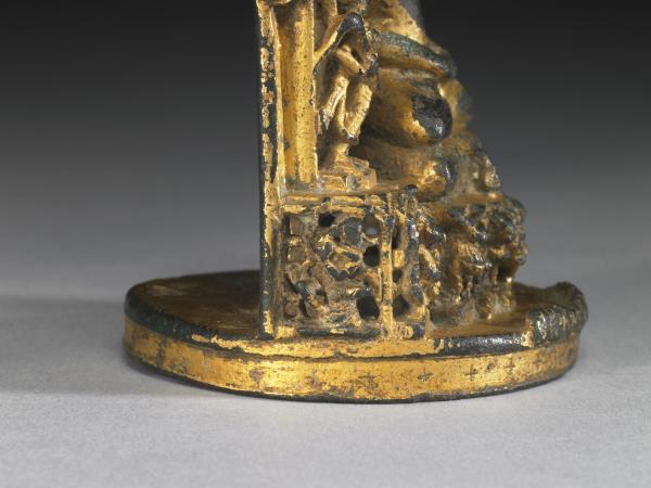 西印度 古加拉特 十~十二世紀 銅鎏金耆那教主巴濕伐那陀神龕