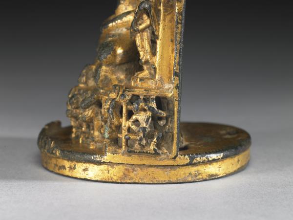 西印度 古加拉特 十~十二世紀 銅鎏金耆那教主巴濕伐那陀神龕