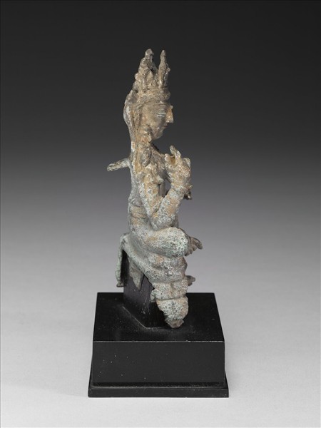 西北印度 喀什米爾 九~十世紀 白銅觀音菩薩半跏像