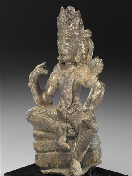 西北印度 喀什米爾 九~十世紀 白銅觀音菩薩半跏像