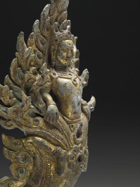 柬埔寨 巴揚 十二~十三世紀風格 銅鎏金肩輿配件