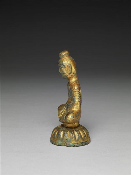 中國 北魏 四－五世紀 銅鎏金佛坐像