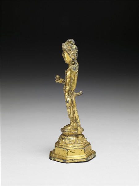 銅鎏金菩薩立像