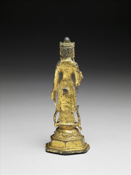 銅鎏金菩薩立像