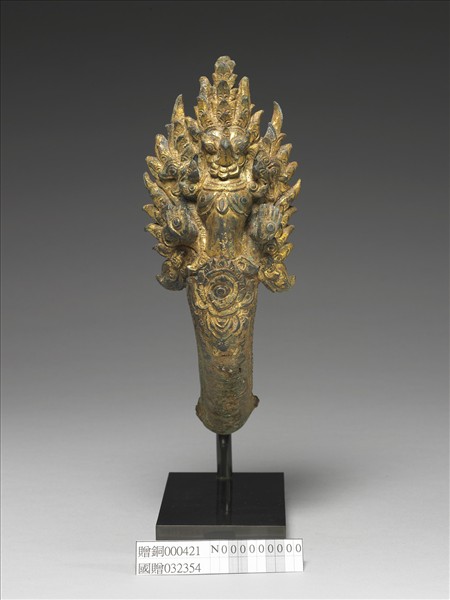 柬埔寨 巴揚 十二~十三世紀風格 銅鎏金肩輿配件