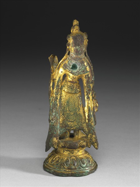 銅鎏金觀音菩薩立像