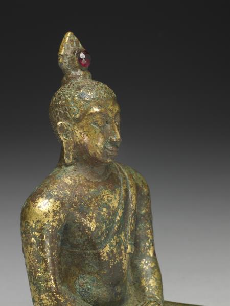 銅鎏金釋迦佛坐像