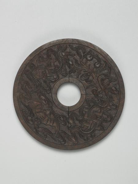 〈寧壽續鑑‧第十冊〉鏡匣雕刻木蓋附沈敬初楷書趙自勵〈賜鏡賦〉