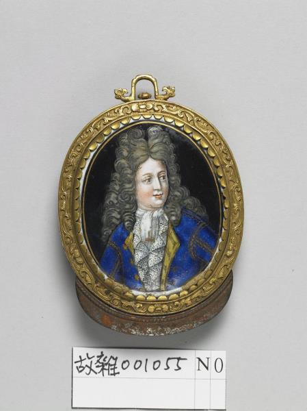 銅鍍金胎嵌西洋畫琺瑯人物火鐮盒