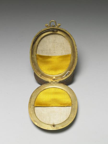 銅鍍金胎嵌西洋畫琺瑯人物火鐮盒