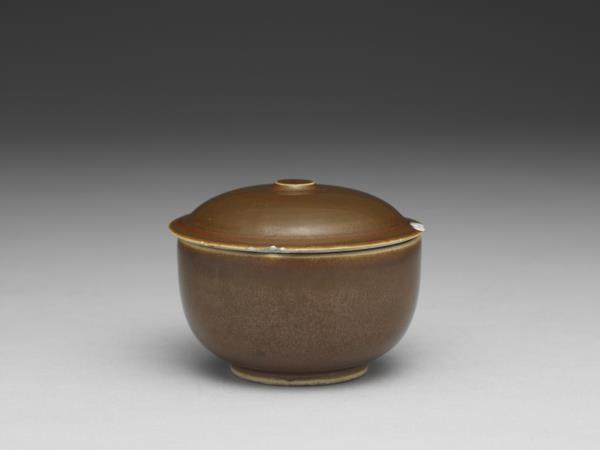 定窯 褐釉蓋杯