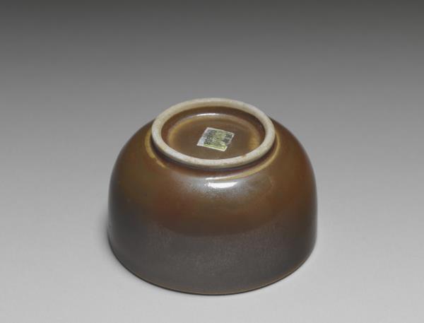 定窯 褐釉蓋杯