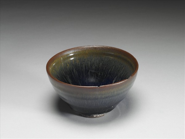 建窯 黑釉兔毫盞