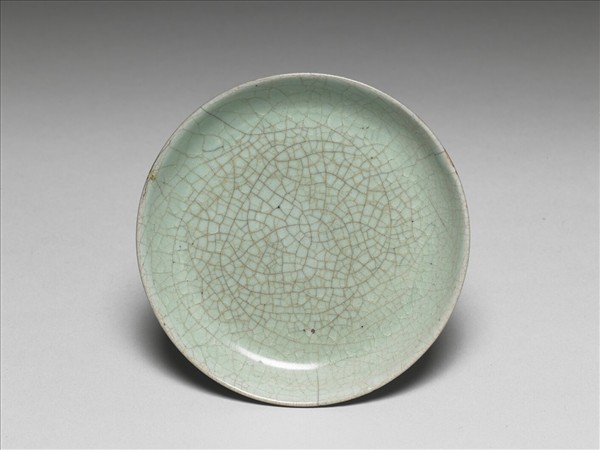 汝窯 青瓷碟「丙蔡」銘