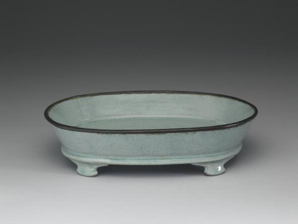 汝窯 青瓷水仙盆