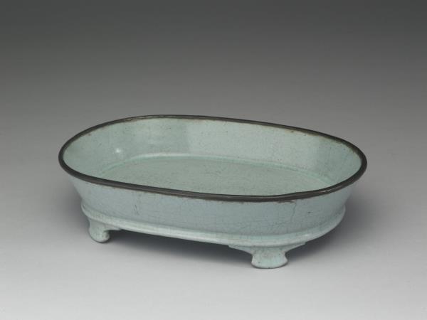 汝窯 青瓷水仙盆