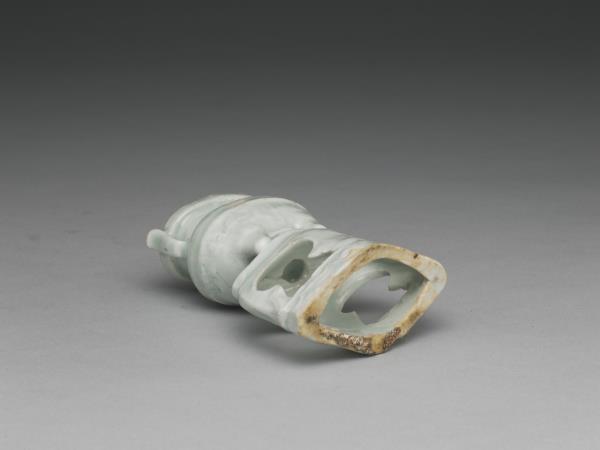 青白瓷連座雙耳香爐