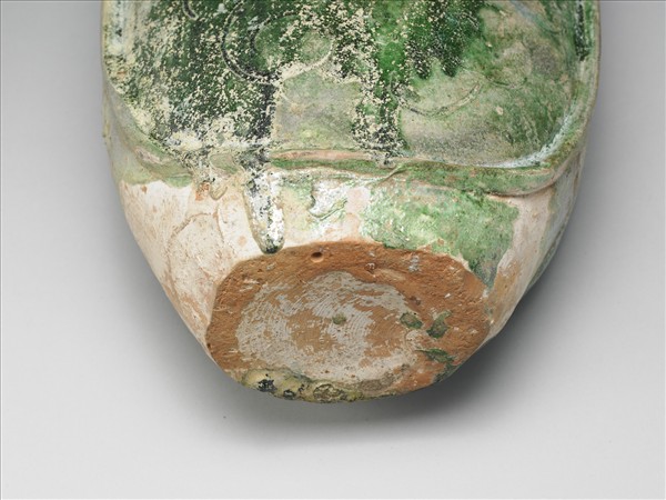 綠釉皮囊壺