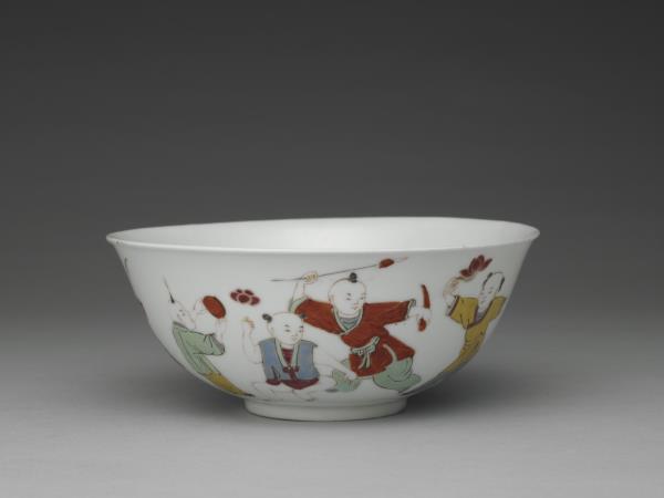五彩嬰戲圖碗