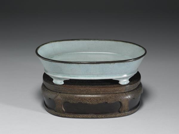 汝窯 青瓷水仙盆