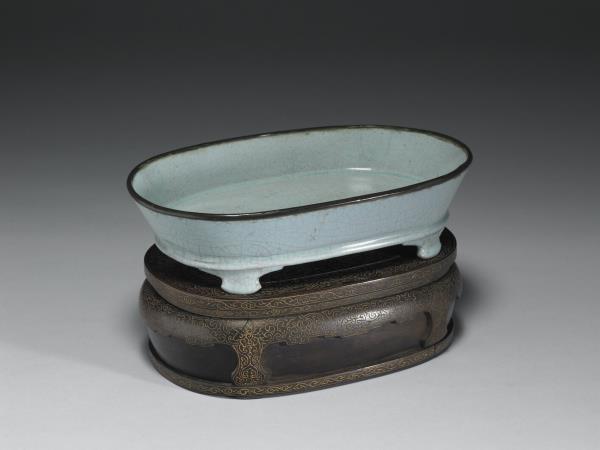 汝窯 青瓷水仙盆