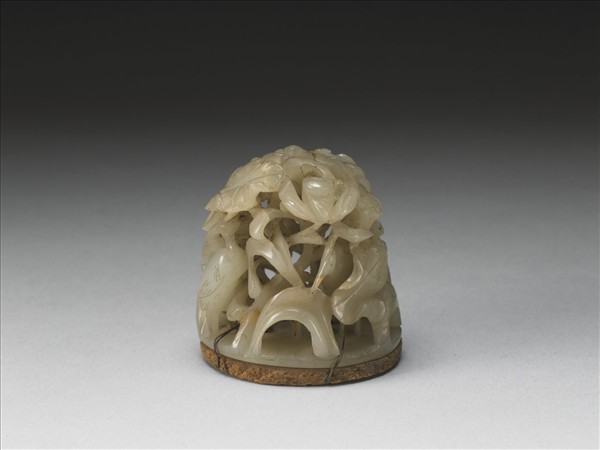 汀渚鷺鷥紋玉頂