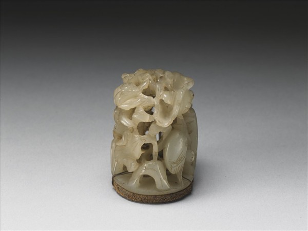 汀渚鷺鷥紋玉頂