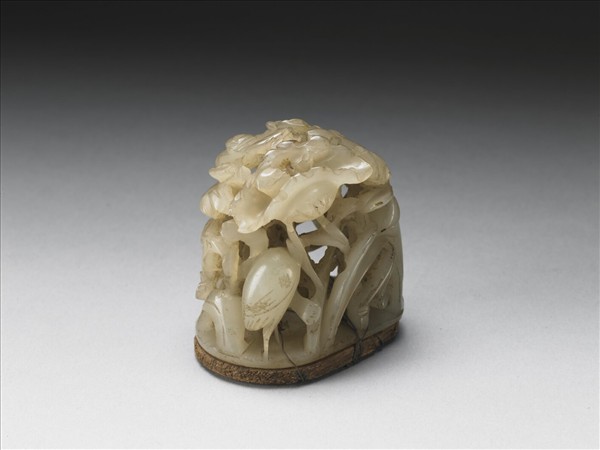 汀渚鷺鷥紋玉頂