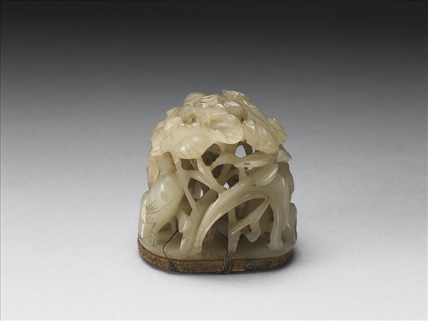 汀渚鷺鷥紋玉頂