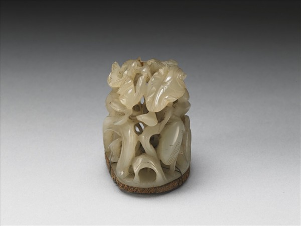 汀渚鷺鷥紋玉頂