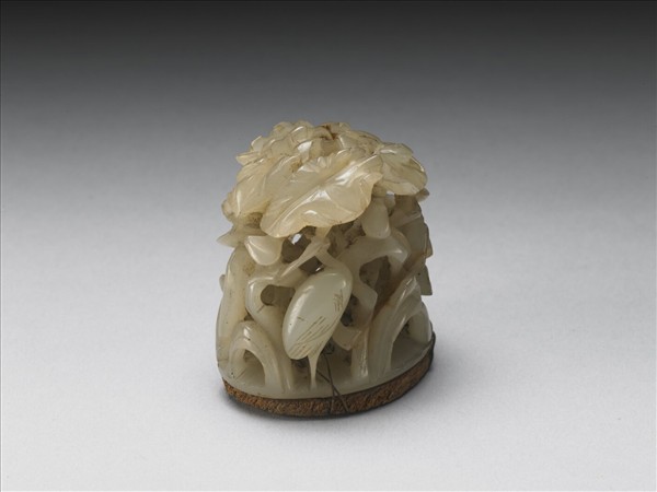 汀渚鷺鷥紋玉頂