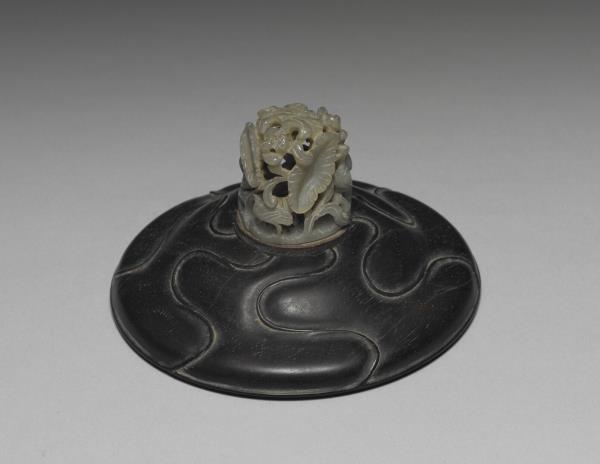 汀渚鷺鷥紋玉頂