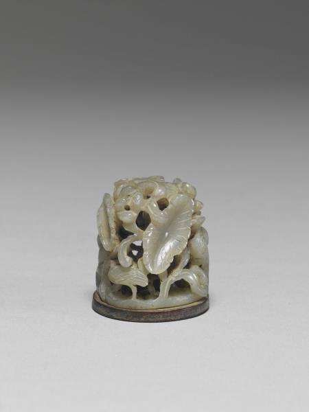 汀渚鷺鷥紋玉頂