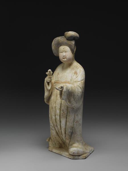 中国  漢女俑 立女俑 土器 彩陶 陶三彩 加彩 立像 女俑 中国 漢女俑 立女俑 土器 彩陶 陶三彩 加彩 立像 女俑 - メルカリ