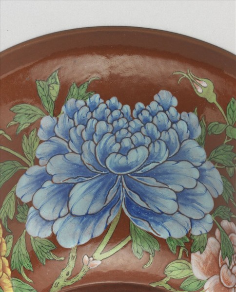 宜興胎畫琺瑯四季花卉蓋鍾