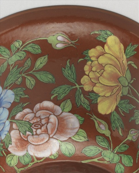 宜興胎畫琺瑯四季花卉蓋鍾