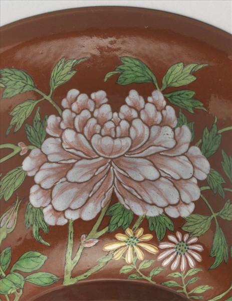 宜興胎畫琺瑯四季花卉蓋鍾