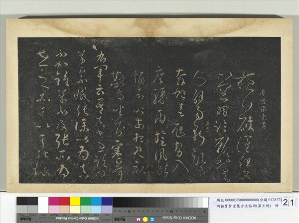 名人書畫貳冊（下） 冊唐懷素效杜度書謝詩