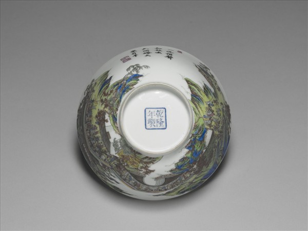 琺瑯彩燈火昇平碗