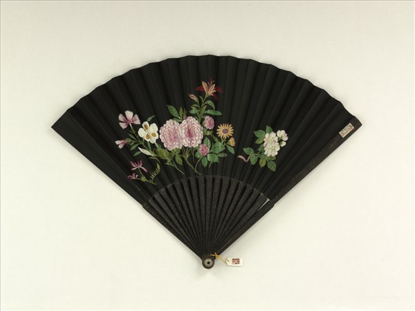 清倪承寬書米芾十紙說帖清人畫花卉　成扇　倪承寬書米芾十紙說帖