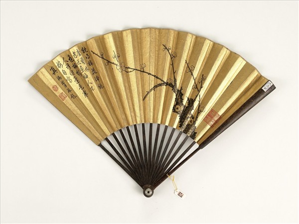 明潘之復書昭代名公宮詞等清乾隆畫水墨梅花　成扇　明潘之復書昭代名公宮詞等