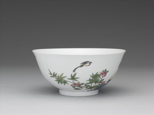 琺瑯彩芝仙祝壽圖碗