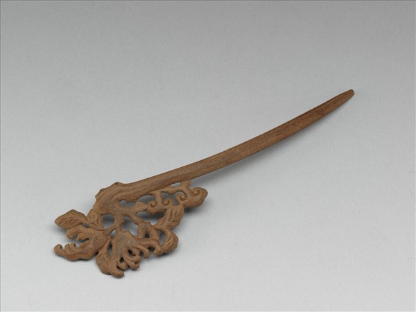 肉桂木雕佛手簪