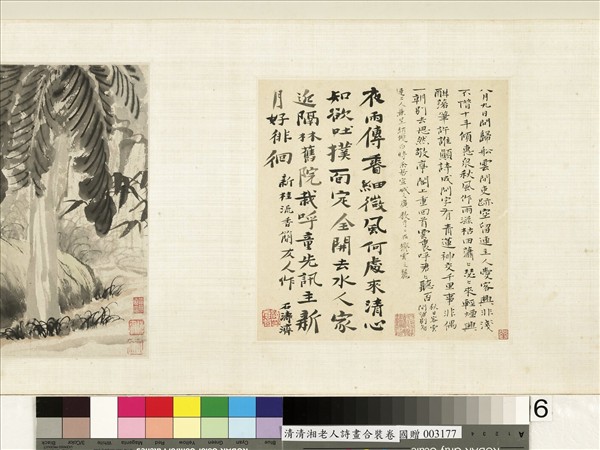 清石濤詩畫合璧　卷　書詩