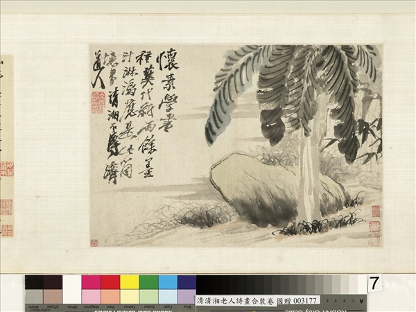 清石濤詩畫合璧　卷　書詩
