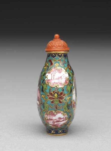 掐絲兼畫琺瑯西洋母子圖