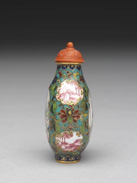 掐絲兼畫琺瑯西洋母子圖