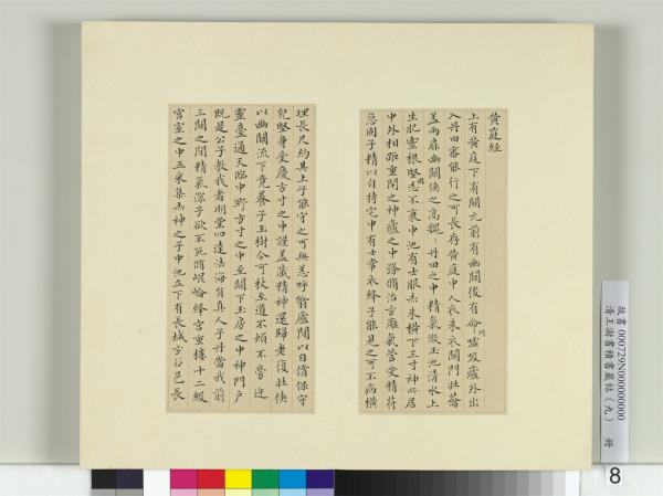 清王澍書積書巖帖（九）　冊　臨黃庭經